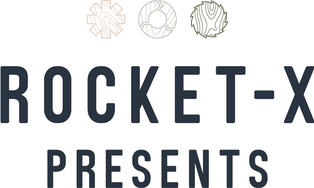 "Rocket-X presents" section header graphic
